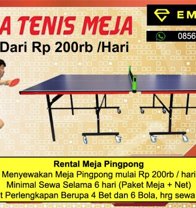 Rental Sewa Tenis Meja Pingpong fullset
