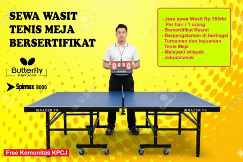 Jasa sewa wasit tenis meja pingpong